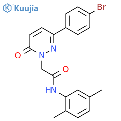 2-3-(4-bromophenyl)-6-oxo-1,6-dihydropyridazin-1-yl-N-(2,5-dimethylphenyl)acetamide structure