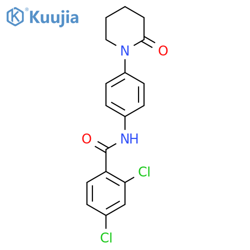 2,4-dichloro-N-4-(2-oxopiperidin-1-yl)phenylbenzamide structure