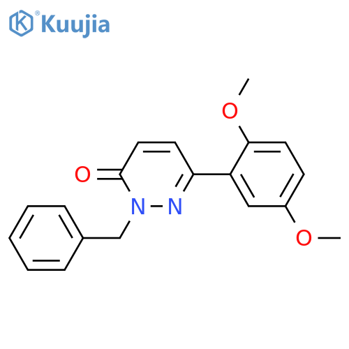 2-benzyl-6-(2,5-dimethoxyphenyl)-2,3-dihydropyridazin-3-one structure
