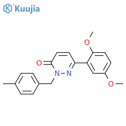 6-(2,5-dimethoxyphenyl)-2-(4-methylphenyl)methyl-2,3-dihydropyridazin-3-one structure