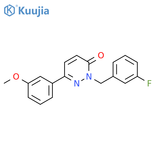 2-(3-fluorophenyl)methyl-6-(3-methoxyphenyl)-2,3-dihydropyridazin-3-one structure