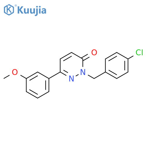 2-(4-chlorophenyl)methyl-6-(3-methoxyphenyl)-2,3-dihydropyridazin-3-one structure
