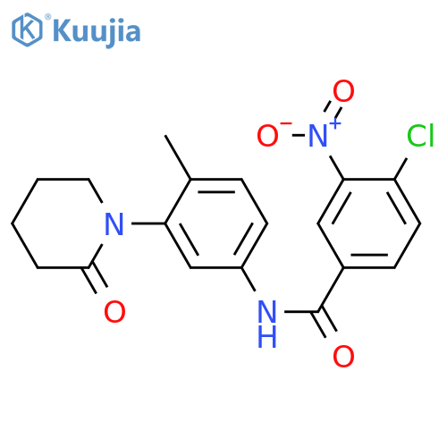 4-chloro-N-4-methyl-3-(2-oxopiperidin-1-yl)phenyl-3-nitrobenzamide structure
