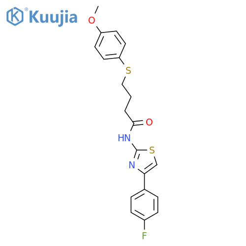 N-4-(4-fluorophenyl)-1,3-thiazol-2-yl-4-(4-methoxyphenyl)sulfanylbutanamide structure
