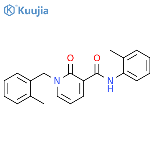 N-(2-methylphenyl)-1-(2-methylphenyl)methyl-2-oxo-1,2-dihydropyridine-3-carboxamide structure