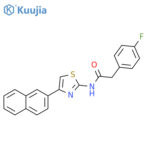 2-(4-fluorophenyl)-N-4-(naphthalen-2-yl)-1,3-thiazol-2-ylacetamide structure