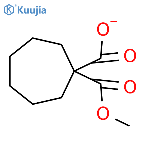 1-(methoxycarbonyl)cycloheptane-1-carboxylic acid structure