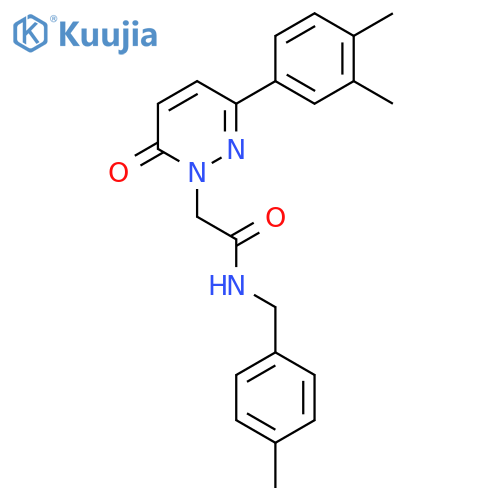 2-3-(3,4-dimethylphenyl)-6-oxo-1,6-dihydropyridazin-1-yl-N-(4-methylphenyl)methylacetamide structure