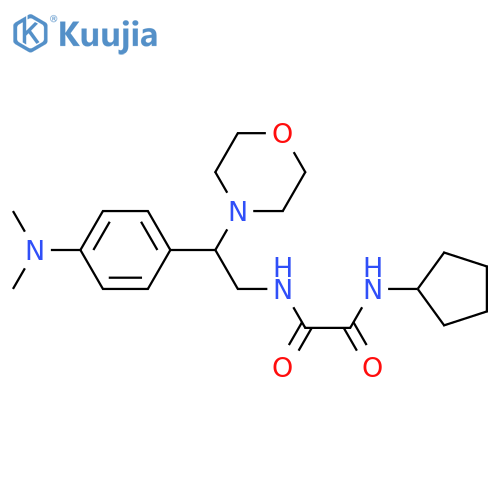 N-cyclopentyl-N'-{2-4-(dimethylamino)phenyl-2-(morpholin-4-yl)ethyl}ethanediamide structure