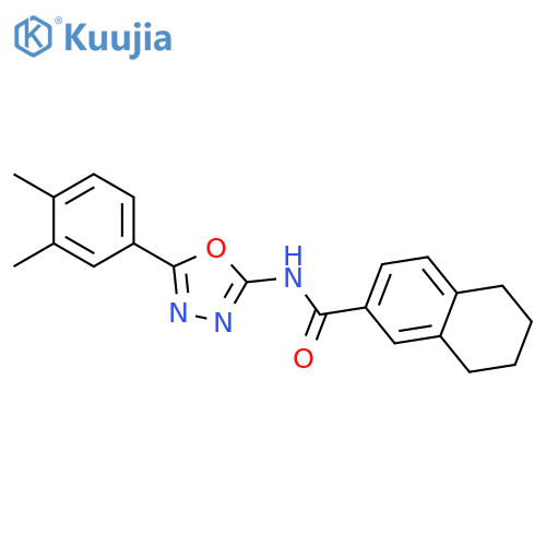 N-5-(3,4-dimethylphenyl)-1,3,4-oxadiazol-2-yl-5,6,7,8-tetrahydronaphthalene-2-carboxamide structure