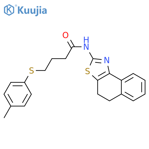 4-(4-methylphenyl)sulfanyl-N-{4H,5H-naphtho1,2-d1,3thiazol-2-yl}butanamide structure