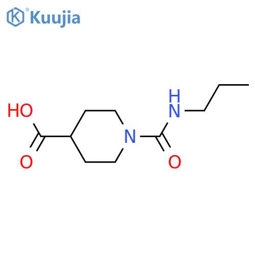 1-(propylcarbamoyl)piperidine-4-carboxylic acid structure
