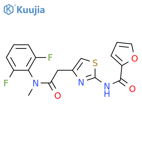 N-4-({(2,6-difluorophenyl)methylcarbamoyl}methyl)-1,3-thiazol-2-ylfuran-2-carboxamide structure
