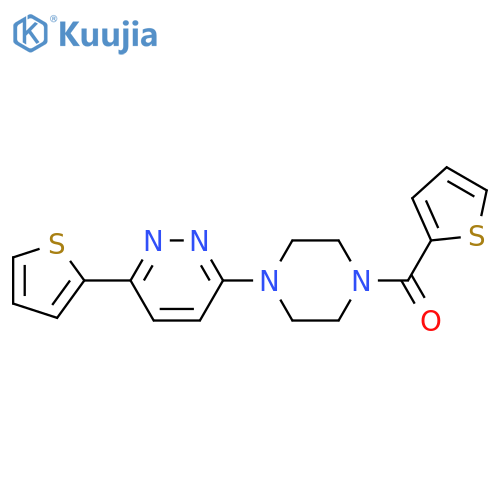 3-(thiophen-2-yl)-6-4-(thiophene-2-carbonyl)piperazin-1-ylpyridazine structure