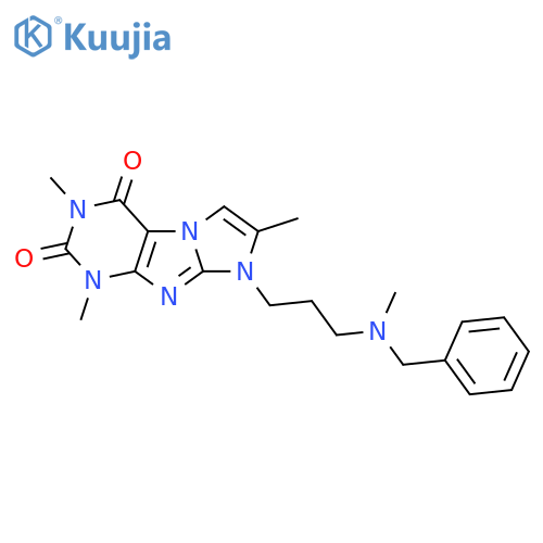8-{3-benzyl(methyl)aminopropyl}-1,3,7-trimethyl-1H,2H,3H,4H,8H-imidazo1,2-gpurine-2,4-dione structure