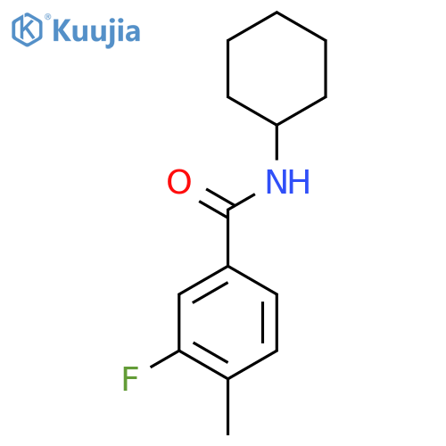 N-cyclohexyl-3-fluoro-4-methylbenzamide structure