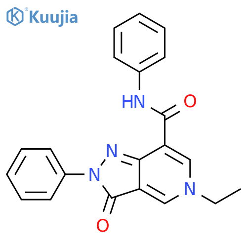 5-ethyl-3-oxo-N,2-diphenyl-2H,3H,5H-pyrazolo4,3-cpyridine-7-carboxamide structure