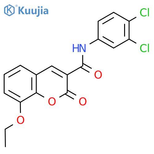 N-(3,4-dichlorophenyl)-8-ethoxy-2-oxo-2H-chromene-3-carboxamide structure