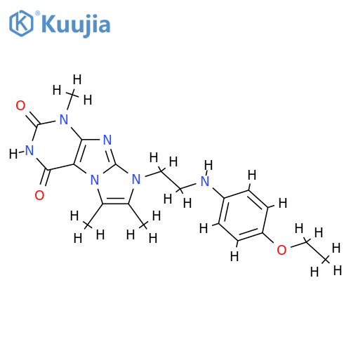 8-{2-(4-ethoxyphenyl)aminoethyl}-1,6,7-trimethyl-1H,2H,3H,4H,8H-imidazo1,2-gpurine-2,4-dione structure