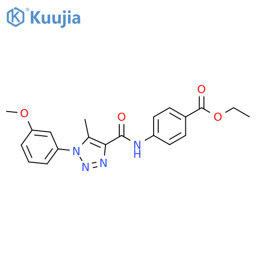 ethyl 4-1-(3-methoxyphenyl)-5-methyl-1H-1,2,3-triazole-4-amidobenzoate structure