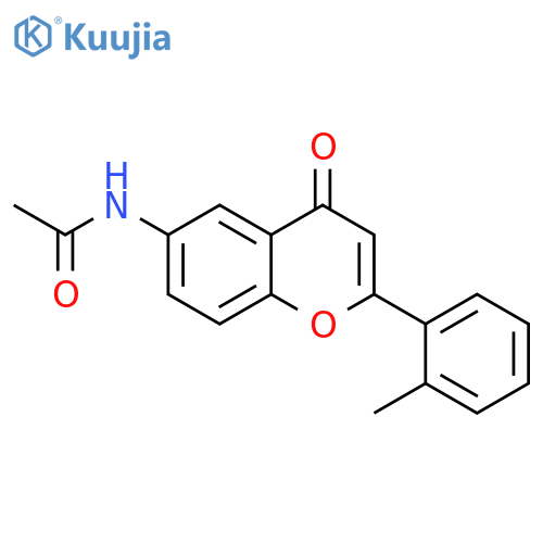 N-2-(2-methylphenyl)-4-oxo-4H-chromen-6-ylacetamide structure
