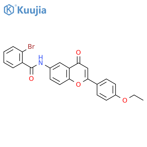 2-bromo-N-2-(4-ethoxyphenyl)-4-oxo-4H-chromen-6-ylbenzamide structure