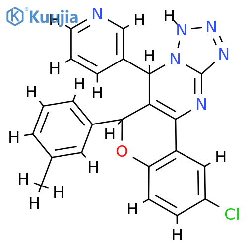 4-chloro-9-(3-methylphenyl)-11-(pyridin-3-yl)-8-oxa-12,13,14,15,17-pentaazatetracyclo8.7.0.0^{2,7}.0^{12,16}heptadeca-1(10),2(7),3,5,13,15-hexaene structure