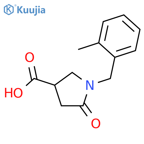 1-(2-Methyl-benzyl)-5-oxo-pyrrolidine-3-carboxylic acid structure