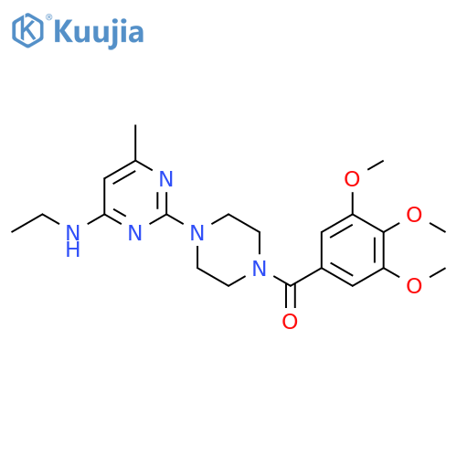 N-ethyl-6-methyl-2-4-(3,4,5-trimethoxybenzoyl)piperazin-1-ylpyrimidin-4-amine structure