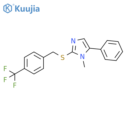 1-methyl-5-phenyl-2-({4-(trifluoromethyl)phenylmethyl}sulfanyl)-1H-imidazole structure