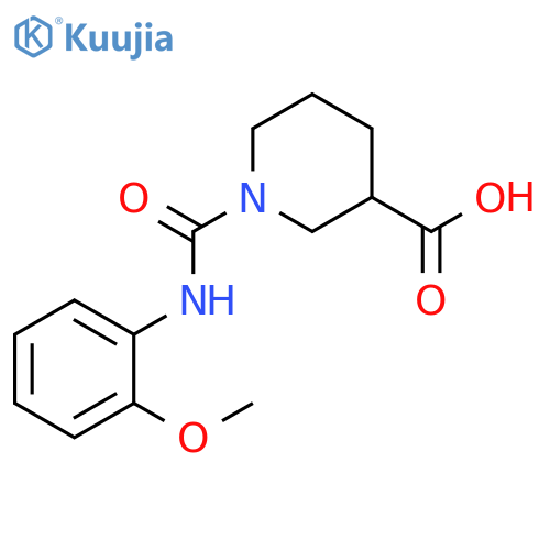 1-(2-methoxyphenyl)carbamoylpiperidine-3-carboxylic acid structure