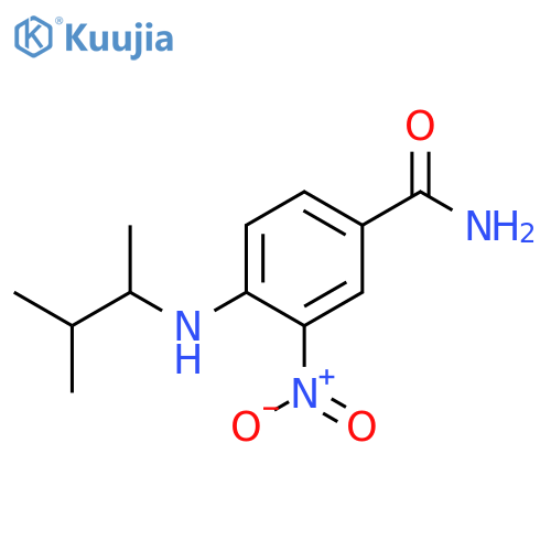 4-(3-methylbutan-2-yl)amino-3-nitrobenzamide structure