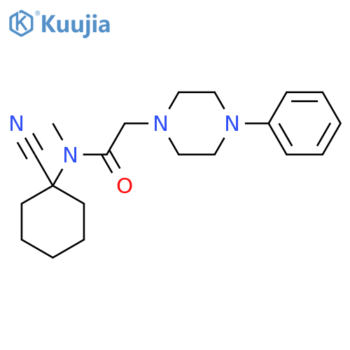 N-(1-cyanocyclohexyl)-N-methyl-2-(4-phenylpiperazin-1-yl)acetamide structure