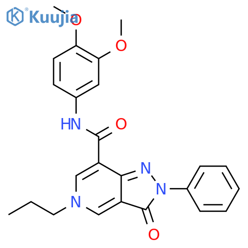 N-(3,4-dimethoxyphenyl)-3-oxo-2-phenyl-5-propyl-2H,3H,5H-pyrazolo4,3-cpyridine-7-carboxamide structure
