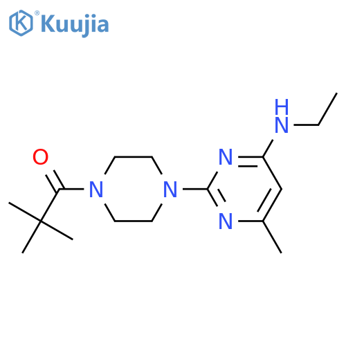 1-{4-4-(ethylamino)-6-methylpyrimidin-2-ylpiperazin-1-yl}-2,2-dimethylpropan-1-one structure