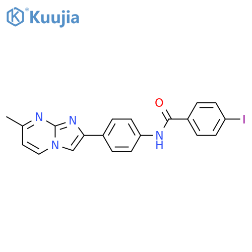 4-iodo-N-(4-{7-methylimidazo1,2-apyrimidin-2-yl}phenyl)benzamide structure