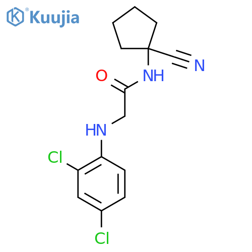 N-(1-cyanocyclopentyl)-2-(2,4-dichlorophenyl)aminoacetamide structure
