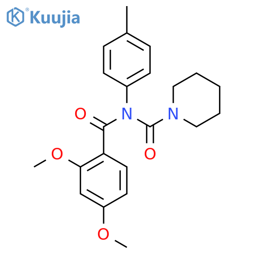 N-(2,4-dimethoxybenzoyl)-N-(4-methylphenyl)piperidine-1-carboxamide structure