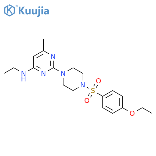 2-4-(4-ethoxybenzenesulfonyl)piperazin-1-yl-N-ethyl-6-methylpyrimidin-4-amine structure