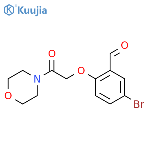 5-bromo-2-2-(morpholin-4-yl)-2-oxoethoxybenzaldehyde structure