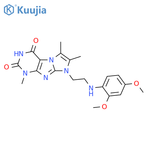 8-{2-(2,4-dimethoxyphenyl)aminoethyl}-1,6,7-trimethyl-1H,2H,3H,4H,8H-imidazo1,2-gpurine-2,4-dione structure