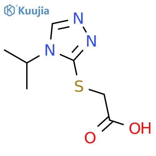2-{4-(propan-2-yl)-4H-1,2,4-triazol-3-ylsulfanyl}acetic Acid structure