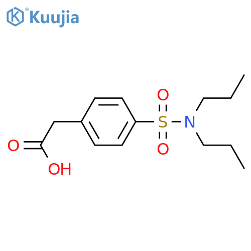 Benzeneacetic acid, 4-[(dipropylamino)sulfonyl]- structure