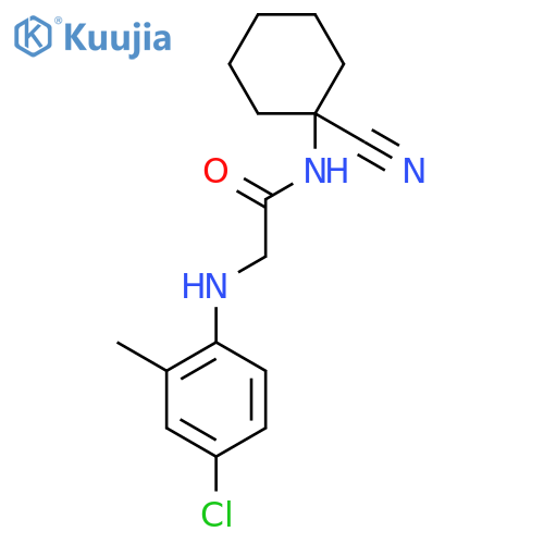 2-[(4-chloro-2-methylphenyl)amino]-N-(1-cyanocyclohexyl)acetamide structure