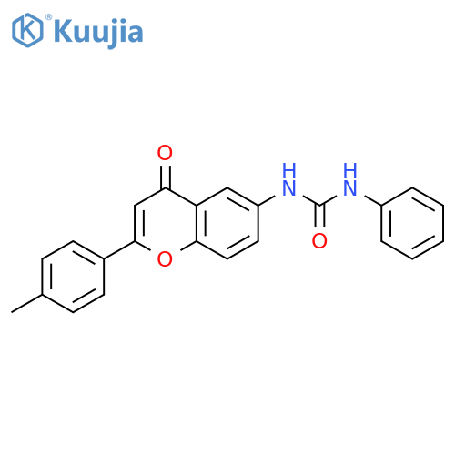 3-2-(4-methylphenyl)-4-oxo-4H-chromen-6-yl-1-phenylurea structure
