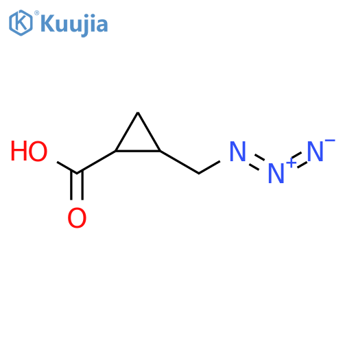 Cyclopropanecarboxylic acid, 2-(azidomethyl)-, (1R,2R)- structure