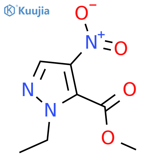 Methyl 1-ethyl-4-nitro-1H-pyrazole-5-carboxylate structure
