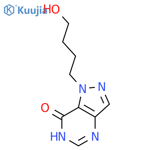 7H-Pyrazolo[4,3-d]pyrimidin-7-one, 1,6-dihydro-1-(4-hydroxybutyl)- structure