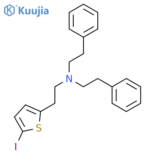 2-Thiopheneethanamine, 5-iodo-N,N-bis(2-phenylethyl)- structure