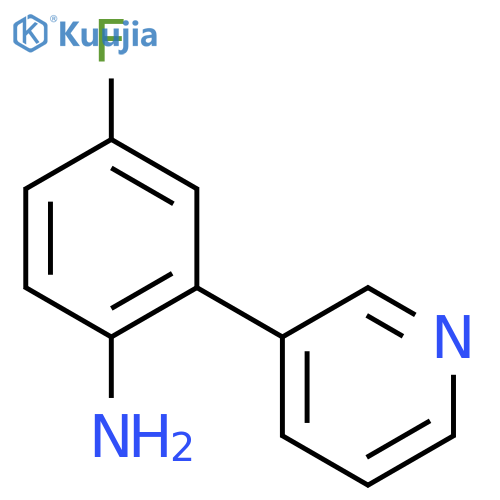 Benzenamine, 4-fluoro-2-(3-pyridinyl)- structure